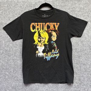 Bride of Chucky Tiffany Graphic T-Shirt Men's Medium Black Horror Movie Tee